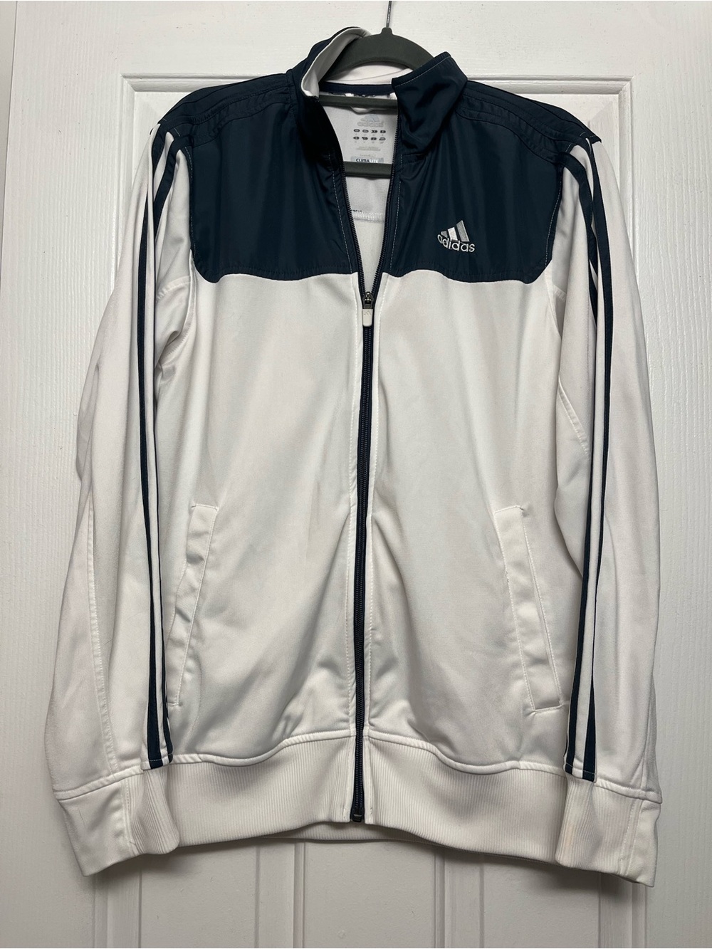 adidas Men’s White and Navy Track Jacket